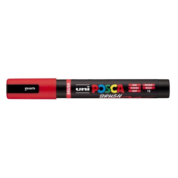 Posca Brush Red 1.0-4.0mm
