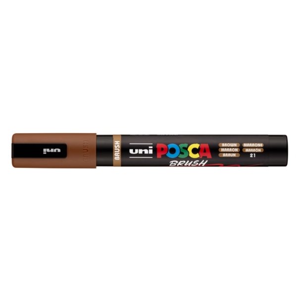 Posca Brush Brown 1.0-4.0mm