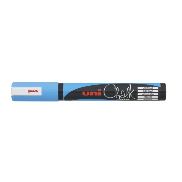 Uni Chalk marker light blue 5M stregbredde 1,8-2,5mm