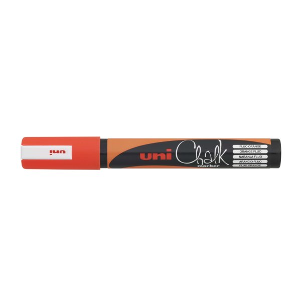 Uni Chalk marker fluo orange 5M stregbredde 1,8-2,5mm