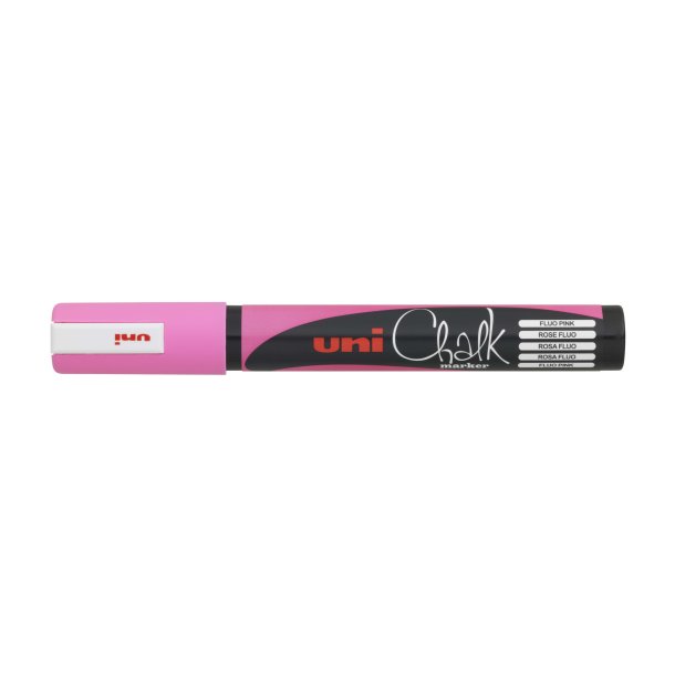 Uni Chalk marker fluo pink 5M stregbredde 1,8-2,5mm