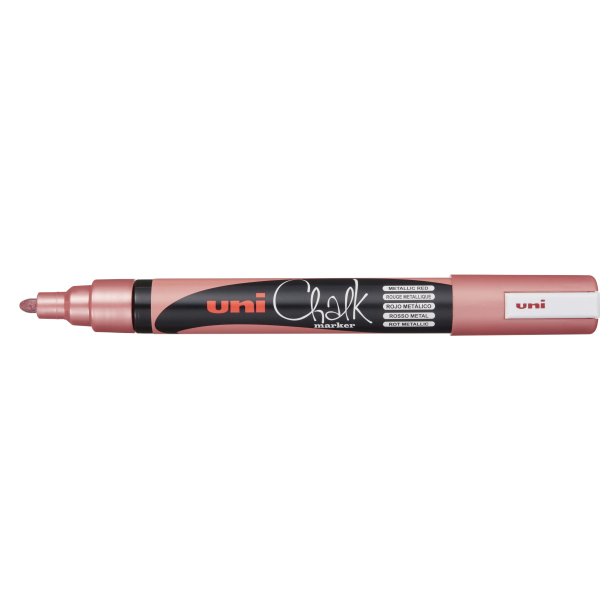 Uni Chalk marker metallic red 5M stregbredde 1,8-2,5mm