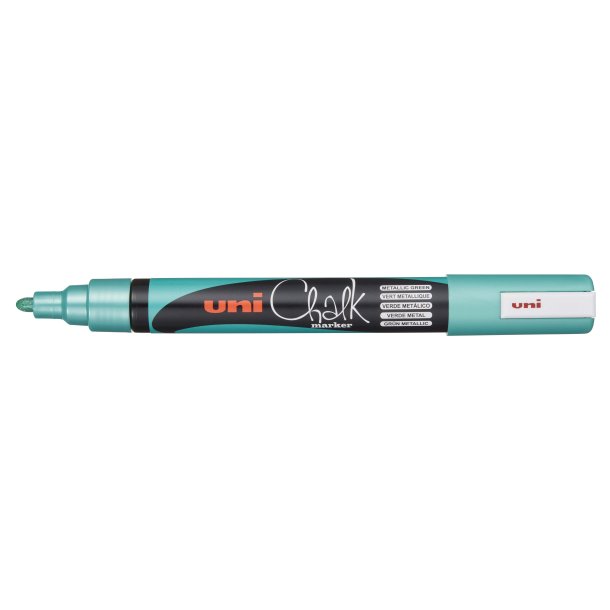 Uni Chalk marker metallic green 5M stregbredde 1,8-2,5mm