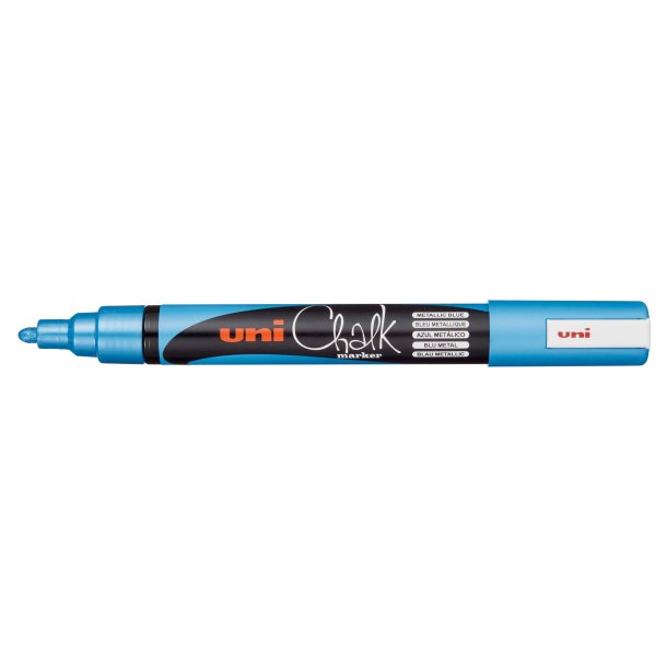 Uni Chalk marker metallic blue 5M stregbredde 1,8-2,5mm