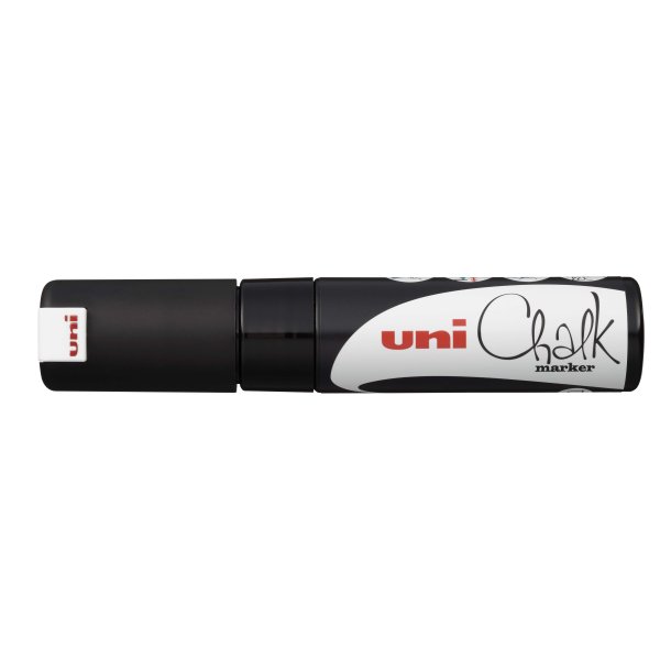 Uni Chalk marker black 8K stregbredde 8mm