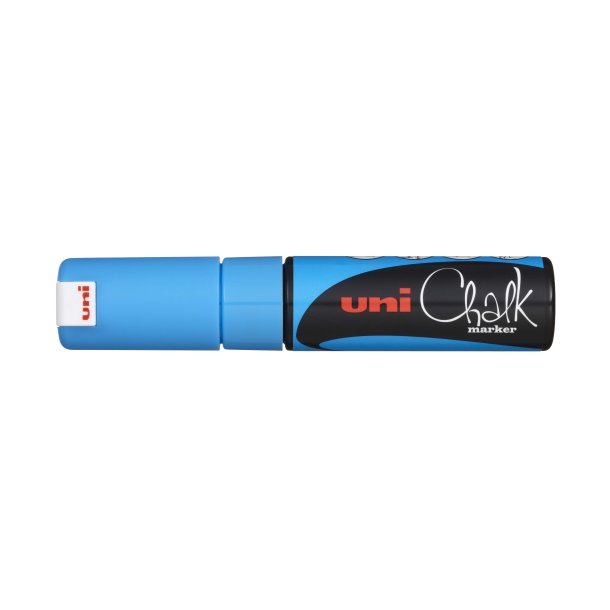 Uni Chalk marker light blue 8K stregbredde 8mm