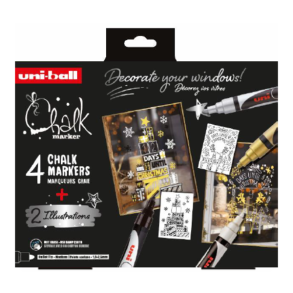 UNI CHALK MARKER PWE-5M 4PC 