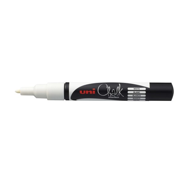 Uni Chalk marker white 3MS stregbredde 0,9-1,3mm