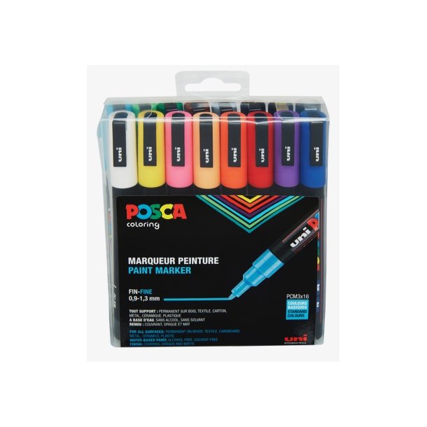 Posca tuscher 16stk standard PC3M