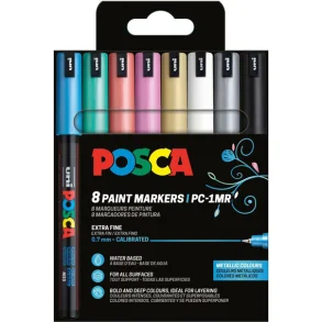 Posca st PC-1MR Metallic 8stk