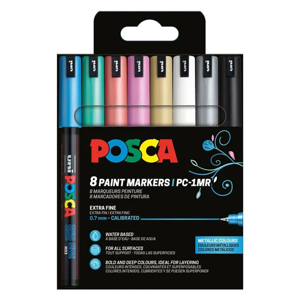 Posca st PC-1MR Metallic 8stk