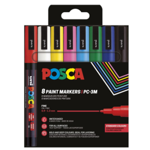 POSCA PC-3M 8stk S�t BASIC COLOR