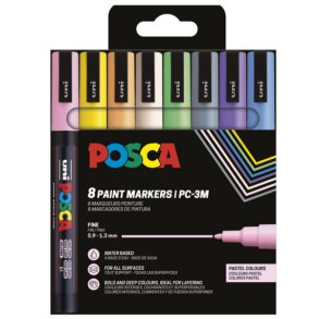 POSCA PC-3M S�t 8stk PASTEL COLOR
