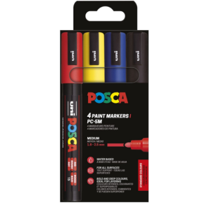POSCA PC-5M 4stk S�t BASIC COLOR