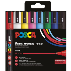 POSCA PC-5M 8stk S�t BASIC COLOR