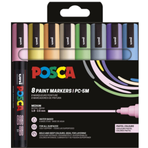 POSCA PC-5M 8stk S�t PASTEL farver