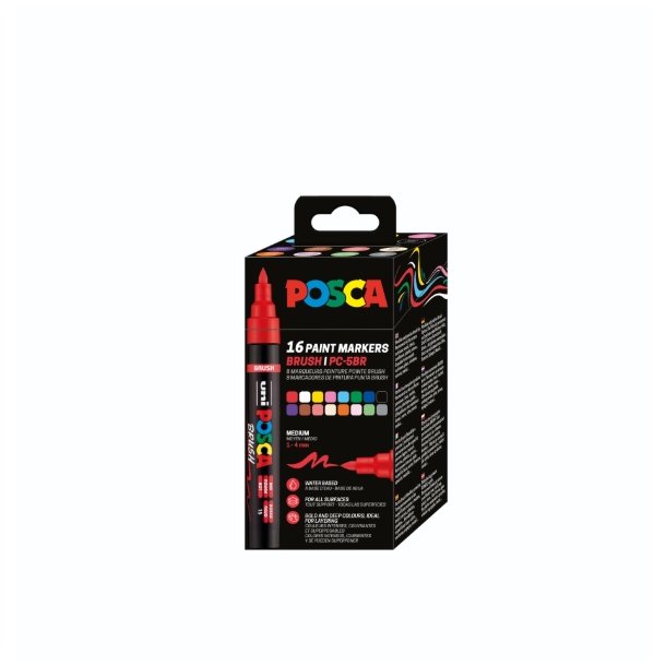 Posca Brush PC-5BR st 16stk 1.0-4.0mm