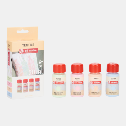 Textil maling 4x50ml pastel farver