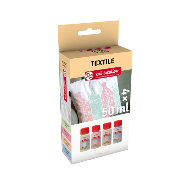 Textil maling 4x50ml pastel farver