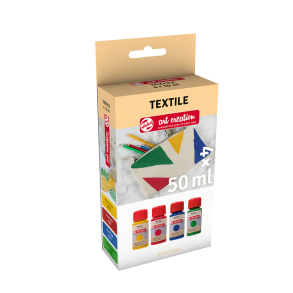 Textil maling 4x50ml pearl farver