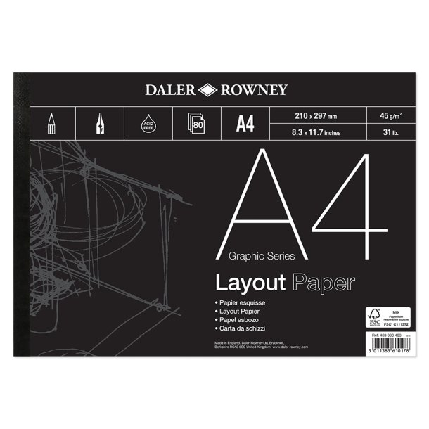 Layout Paper 45 gram A4 - Daler Rowney