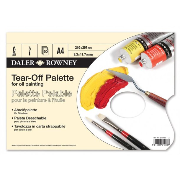 Tear-Off Palette til akryl og olie A4