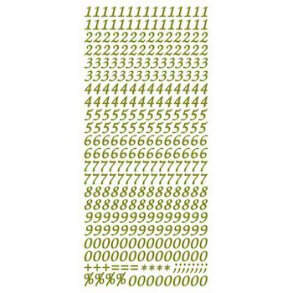 Stickers Tal guld 4046 S6