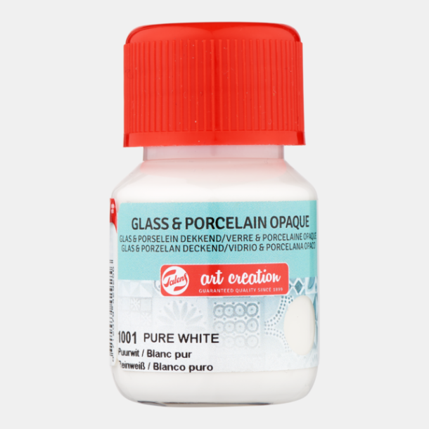 Glas og porcelns maling 1001 Pure white Opaque