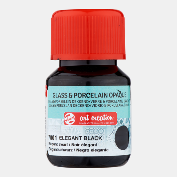 Glas og porcelns maling 7001 Elegant black Opaque