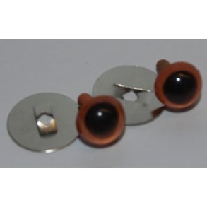  Bamsejne 18mm rdbrun m/sikkerhedsskive 10stk