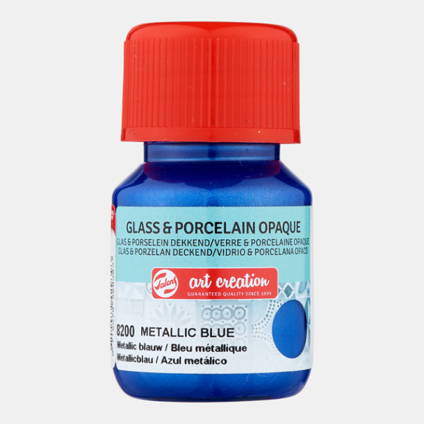 Glas og porcelns maling 8200 Metallic blue Opaque