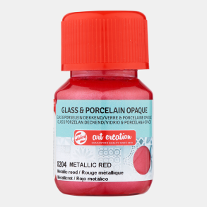 Glas og porcelns maling 8204 Metallic red Opaque
