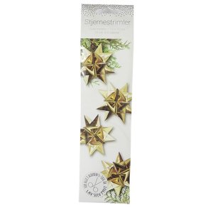 Stjernestrimler, Met.guld. 2,5*70cm. 24 strimler