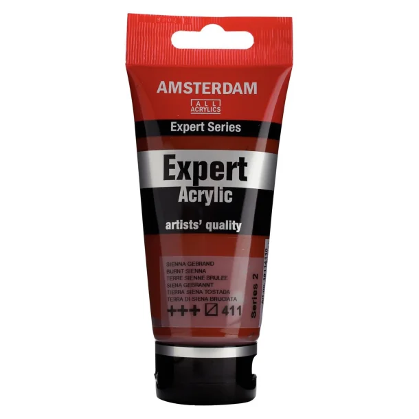 AMSTERDAM Expert Series acrylic tube 75 ml Burnt Sienna 411