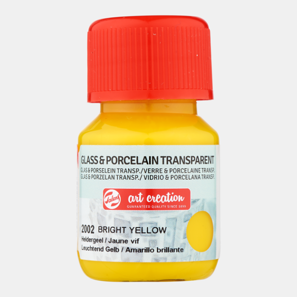 Glas og porcelns maling 2002 Bright yellow 30ml transparent