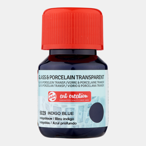 Glas og porcelæns maling 5029 Indigo blue 30ml transparent