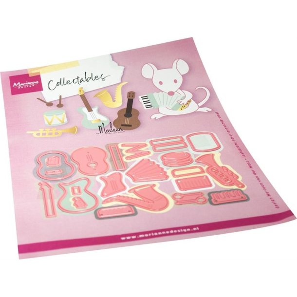 Die Music instruments by Marleen COL1595 Marianne Design