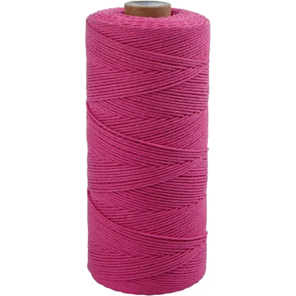 Knyttegarn 1 Ngl., 220 G, L: 315 m, 1 mm, Tynd Kvalitet 12/12, Pink