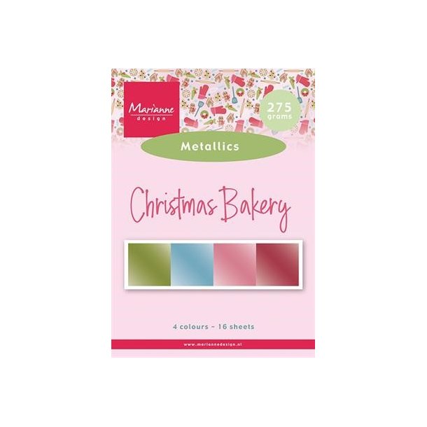 Marianne Design Paperpad "Christmas Bakery by Marleen - Metallics" PK9197