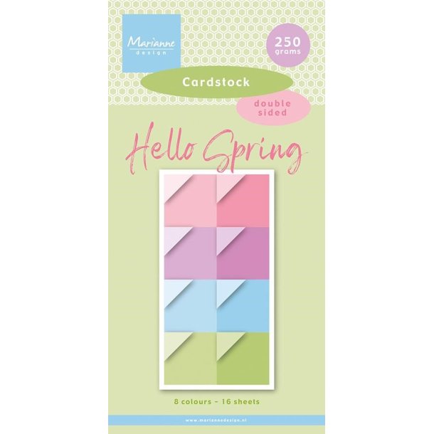 Marianne Design Paperpad "Hello Spring - Cardstock" 15x30cm PK9200