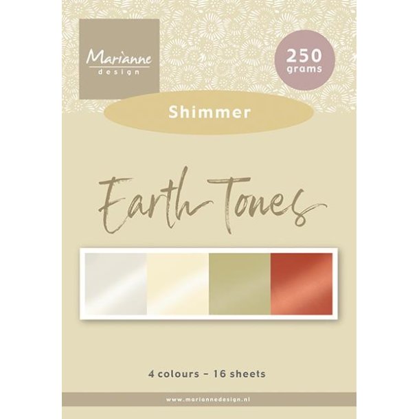 Marianne Design Paperpad " Earth tones - Shimmer A5" PK9206