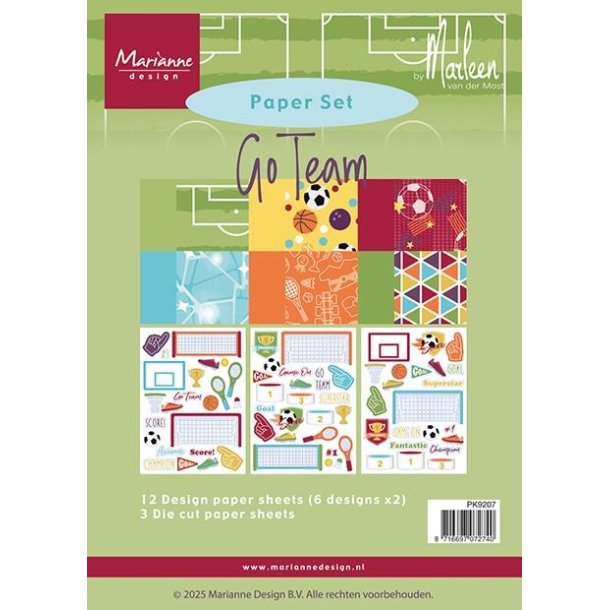 Marianne Design Paperpad "Go team by Marleen" PK9207 