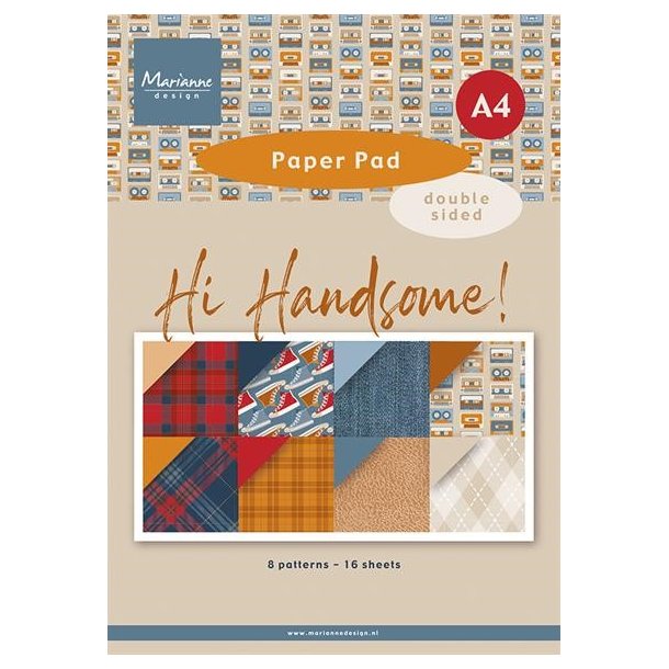 Papirblok A4 HI Handsome PK9208 Marianne Design 