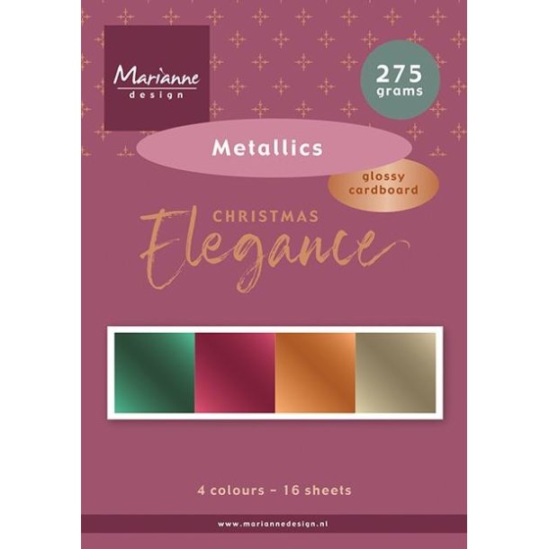Papirblok Christmas elegance metallics A5