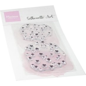 Akrylstempel Silhouette Art - Hearts CS1189 Marianne Design