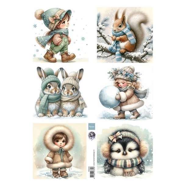 Klippeark Cosy Winter by Fairybells FB2504 Marianne Design M11