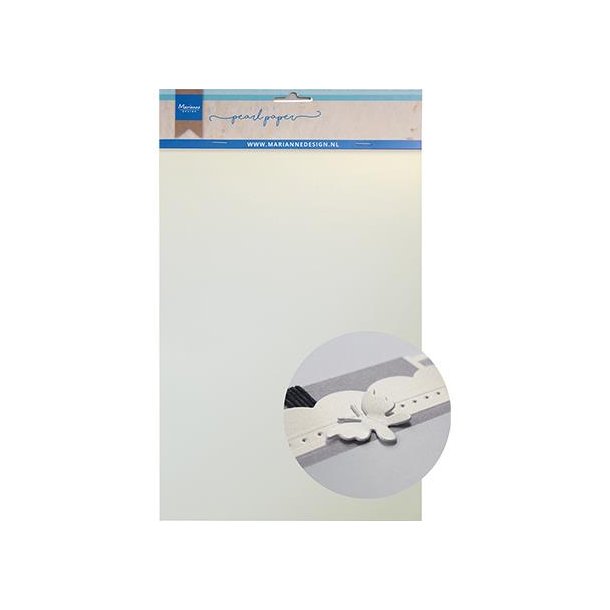 Pearl Paper - White CA3166 A4 - 6 ark Marianne Design