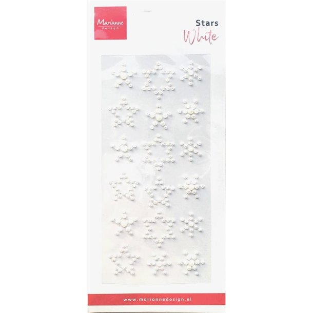 Marianne Design Pearls "Stars - Pearls white" 18stk CA3215