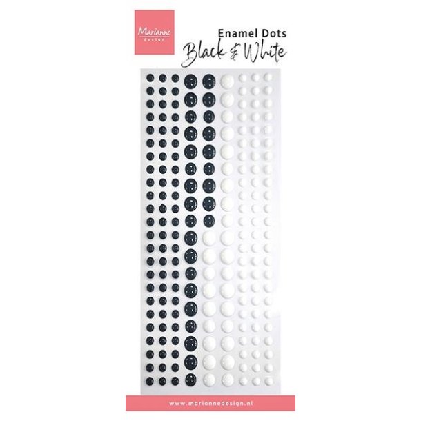 Marianne Design Enamel Dots "black &amp; white" PL4537 
