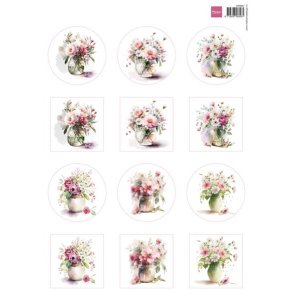 Marianne Design klippeark blomst i vase M7